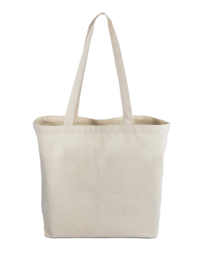 18" Large Size Value Canvas Tote Bag with Long Handles - Your Logo Print