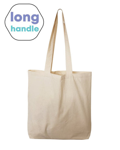 26" Over the Shoulder Long Handle Cotton Tote Bags - Your Logo Print