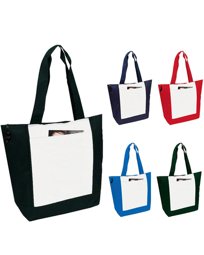 600D Polyester Deluxe Zipper Tote Bag - By Piece - Your Logo Print