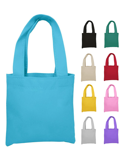 6" MINI Non Woven Tote Bag / Colorful Kids Party Gift Bags - Your Logo Print