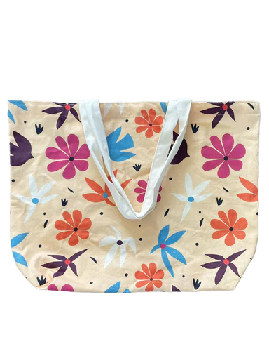 All Over Print Gusseted Grocery Tote Bag - Large - Your Logo Print
