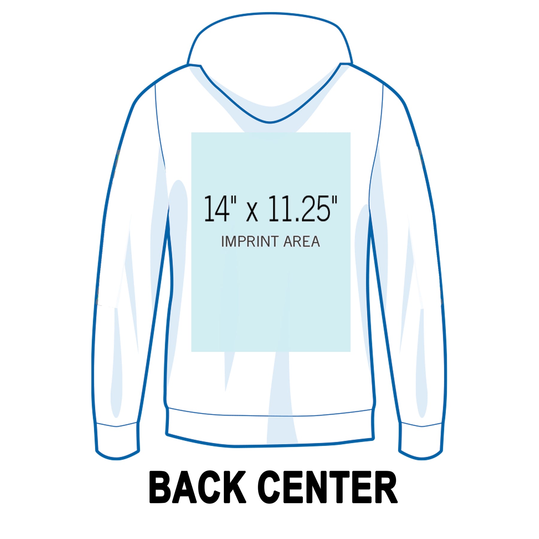 Zip Up Hoodie Back Center Printing – Your Logo Print