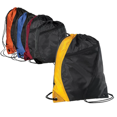 Colorblock Polyester Cinch Pack/Drawstring Bag - Your Logo Print