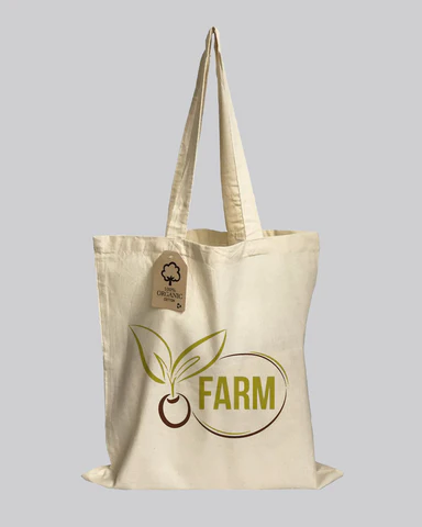 Custom Organic Cotton Tote Bags - Organic Tote Bags With Your Logo - Your Logo Print