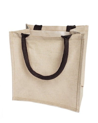 Cute Burlap Bags - Jute Totes (Jute & Cotton Blend) - By Piece - Your Logo Print