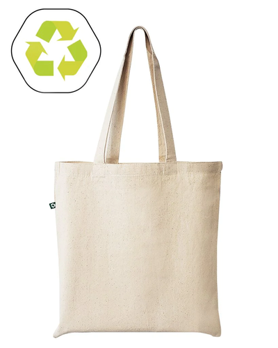 Eco Friendly Recycled Cotton Canvas Basic Tote Bags - By Piece - Your Logo Print
