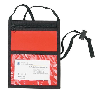Economical Badge Holder with Zippered Pocket - Your Logo Print