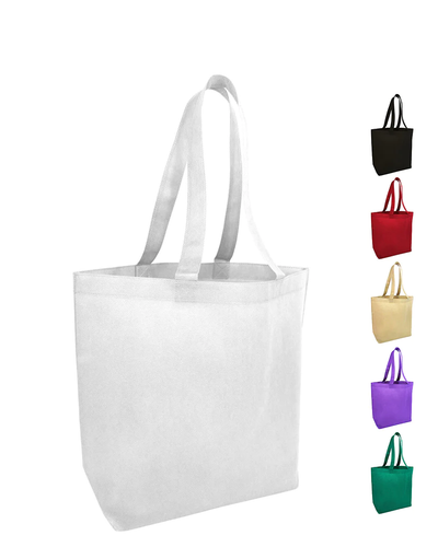 Economical Promotional Large Tote Bags with Bottom Gusset - By Piece - Your Logo Print