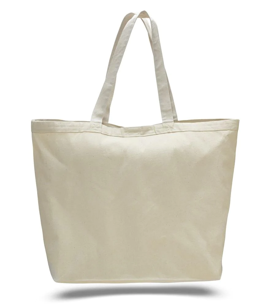 Extra Large Heavy Canvas Tote Bags with Hook and Loop Closure By Pie Your Logo Print