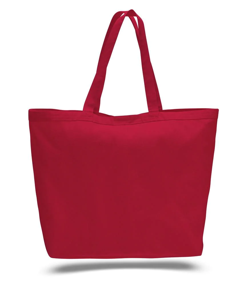 Extra Large Heavy Canvas Tote Bags with Hook and Loop Closure By Pie Your Logo Print
