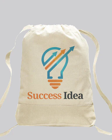 Heavy Canvas Customized Drawstring Bags / Printed Canvas Drawstring Backpack - Your Logo Print