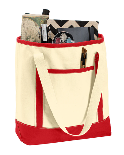 Heavy Canvas Large Cotton Canvas Boat Tote - Your Logo Print