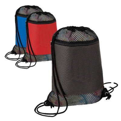 Large Nylon Mesh Drawstring Bag - Your Logo Print