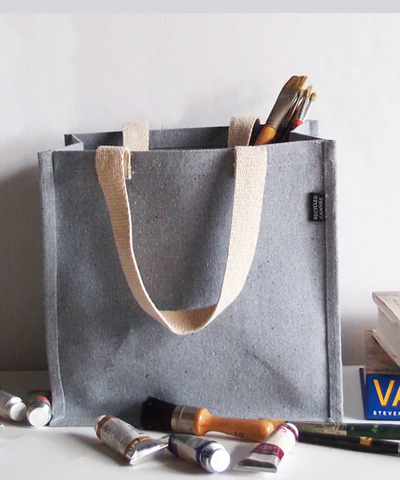 Large Recycled Canvas Tote Bag W/Laminated Interior - By Piece - Your Logo Print