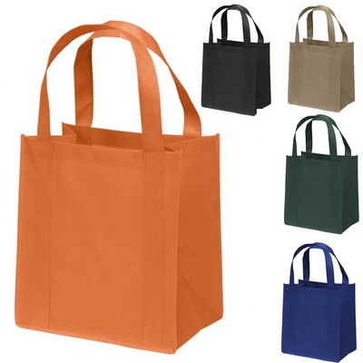 Large Reusable Grocery Bags - Shopping Bags with Hook and Loop Closure - Your Logo Print