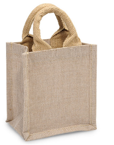 Natural Burlap Gift Tote Bags Party Favor Burlap Totes - Your Logo Print