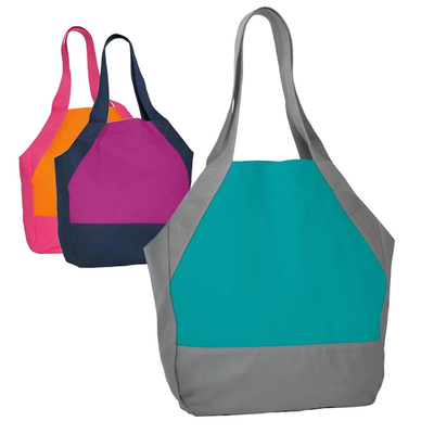 On-the-Go Cotton Canvas Tote Bag with Magnet Snaps Closure - Your Logo Print