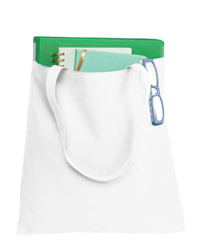 Polyester Daily Use Document Tote Bags with Self Fabric Handles - By Piece - Your Logo Print