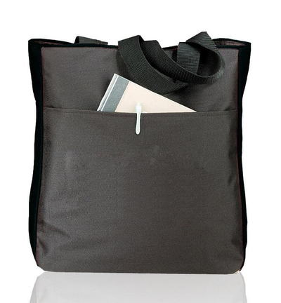 Side Zippered Polyester Tote Bags - Your Logo Print