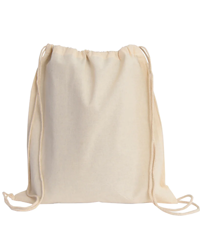 Small Canvas Drawstring Backpack / Cinch Packs (By Piece) - Your Logo Print