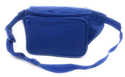 Three Pockets Nylon Fanny Pack W/Large Imprint Area - Your Logo Print