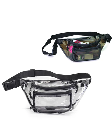 Transparent Three Zipper Fanny Pack (By Piece) - Your Logo Print