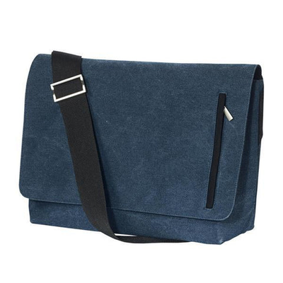 Washed Cotton Messenger Bags with Front Pocket (By Piece) - Your Logo Print